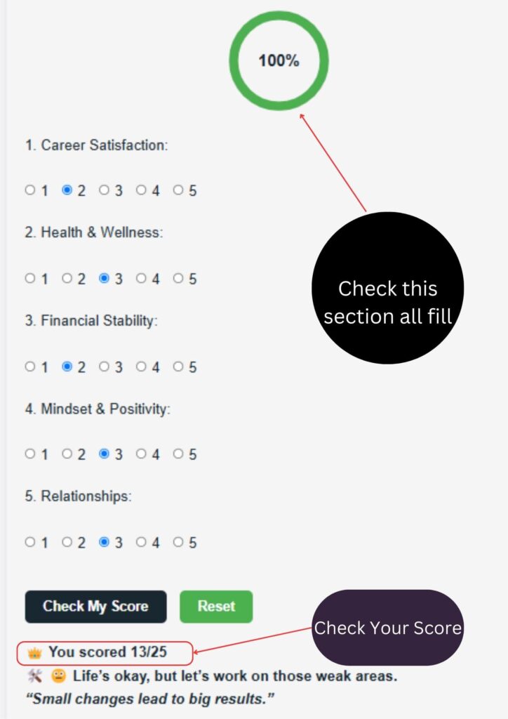 Life Audit Quiz 2
