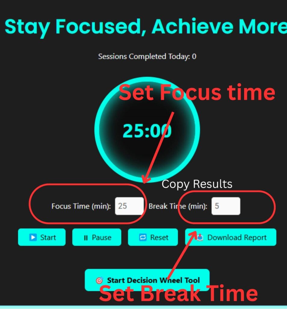 promodoro focus timer
